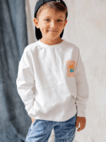 Longsleeve z kieszonką Biały  NUNU