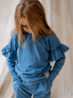 Longsleeve z falbanką Vintage Baby Blue NUNU