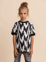 T-shirt wzór Czarny Loose Bluzz - obrazek 3