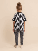 T-shirt wzór Czarny Loose Bluzz - obrazek 4
