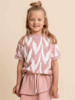 T-shirt Różowy wzór Loose Bluzz