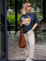 Damski T-shirt Oversize YOUR STORE - obrazek 3