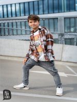T-shirt śmietankowo/pomarańczowy  ALL FOR KIDS - obrazek 4