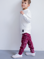 Spodnie Dresowe TIE DYE Burgund NUNU - obrazek 4