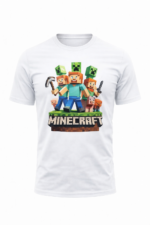 Bawełniana Koszulka w kolorze Szarym z motywem MINECRAFT - obrazek 4