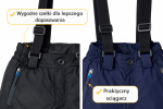 Chłopięce spodnie Śniegowe z szelkami w kolorze czarnym - obrazek 2