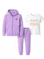 Liliowy Dres BASIC dla Dziewczynki
