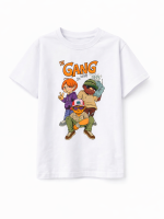 ALL FOR KIDS T-shirt Biały z nadrukiem SuperGANG