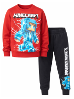 Dres dla Chłopca z motywem MINECRAFT  czerwoną Bluzą - obrazek 2