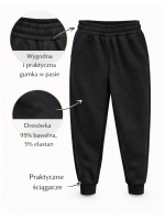 Chłopięce spodnie dresowe Czarne - obrazek 2