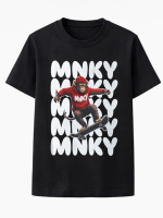 ALL FOR KIDS T-shirt Czarny z nadrukiem zabawnej Małpki