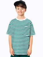 ALL FOR KIDS T-shirt chłopięcy w zielone Paski SS26