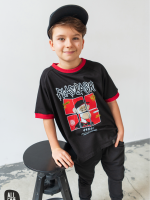 ALL FOR KIDS T-shirt chłopięcy Czarny Make own Rusles SS26 - obrazek 2