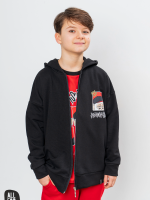 ALL FOR KIDS Bluza Chłopięca Czarna Rozpinana Make own Rules SS26