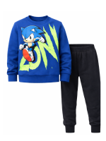 Dres chłopięcy z motywem SONIC z bluza niebieską bez kaptura