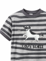 LOOSE BLUZZ Koszulka Chłopięca w grafitowe paski DROP 1 SS2026 - obrazek 3