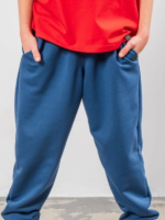 ALL FOR KIDS Ciemnoniebieskie Spodnie typu joggery na gumce w pasie - obrazek 2