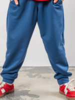 ALL FOR KIDS Ciemnoniebieskie Spodnie typu joggery na gumce w pasie - obrazek 3