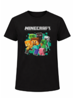 Bawełniana Koszulka w kolorze Szarym z motywem MINECRAFT - obrazek 3