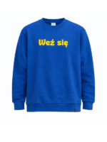 ALL FOR KIDS Chabrowa Bluza Chłopięca z nadrukiem " weź się"