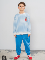 ALL FOR KIDS Spodnie Chłopięce Joggery w kolorze chabrowym z kieszenią - obrazek 3