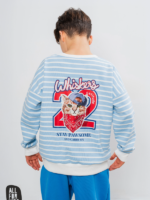 ALL FOR KIDS Spodnie Chłopięce Joggery w kolorze chabrowym z kieszenią - obrazek 4