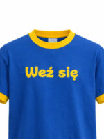 ALL FOR KIDS  Chabrowy T-shirt dla chłopca  z nadrukiem " Weź się" - obrazek 2
