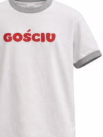 ALL FOR KIDS  Biały T-shirt dla chłopca  z nadrukiem " gościu" - obrazek 4
