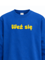 ALL FOR KIDS Chabrowa Bluza Chłopięca z nadrukiem " weź się" - obrazek 4