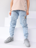 TUSS Spodnie Jeans Cargo Light Blue - obrazek 3