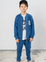 ALL FOR KIDS Niebieska bluza Bomberka Don't Look Back - obrazek 2