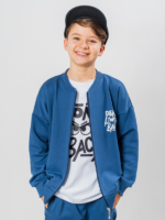 ALL FOR KIDS Niebieska bluza Bomberka Don't Look Back