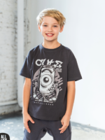 ALL FOR KIDS  Szary T-shirt dla chłopca  MONSTER