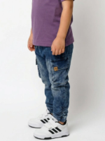 Spodnie Dekatyzowane Jeans Blue typu Bojówki MIMI