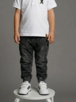 Spodnie Dekatyzowane Jeans Black typu Joggery MIMI - obrazek 2