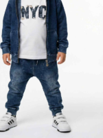 Spodnie Dekatyzowane Jeans Blue typu Joggery MIMI - obrazek 3