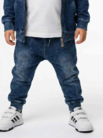 Spodnie Dekatyzowane Jeans Blue typu Joggery MIMI - obrazek 2