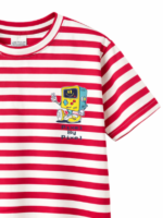 ALL FOR KIDS  T-shirt dla chłopca Pixeel w czerwone paski - obrazek 3