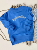 Niebieska Bluza bawełniana bez kaptura DESPACITO - obrazek 3