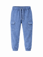 Jeansowe spodnie typu cargo acid washed DESPACITO