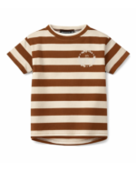 Chłopięcy T-shirt w brązowe paski  DESPACITO