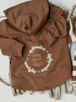 Bluza z kapturem w kolorze brązowym DESPACITO - obrazek 3
